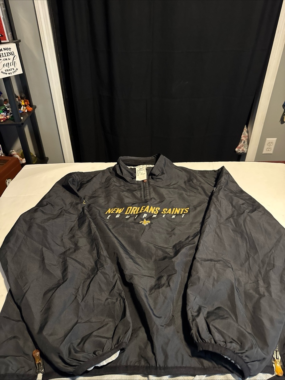 Large Reebok New Orleans Saints Equipment Sample Jacket